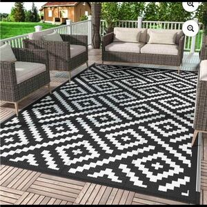 New Outdoor Rugs Waterproof Plastic Straw Mat 9'x12' Reversible for RV Patio